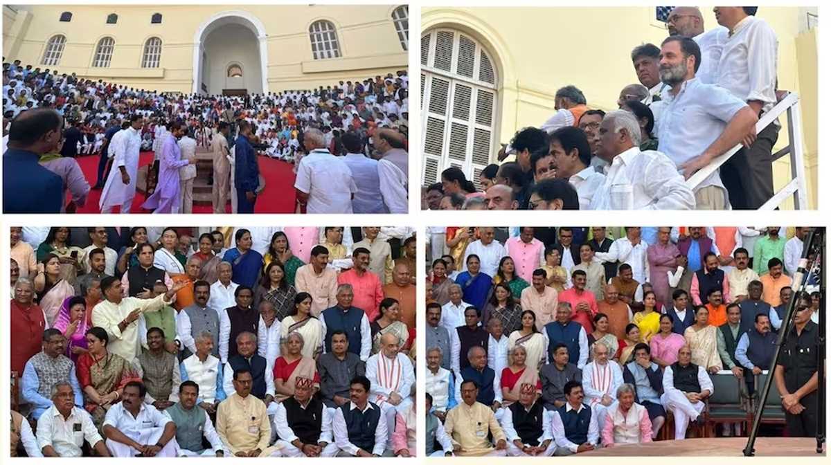 संसद सत्र से पहले सदस्यों का संयुक्त फोटो सेशन, दोपहर 1:15 बजे से शुरू होगी लोकसभा की कार्यवाही